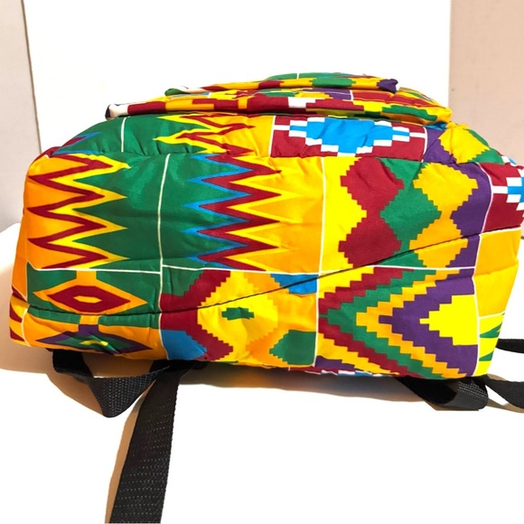 Handmade African ankara unisex handmade geometric backpack - Picture 2 of 4